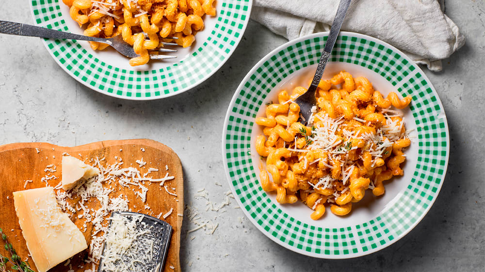 Spicy makaroner med ost
