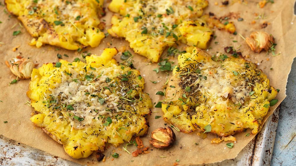 Krispiga smashed potatoes