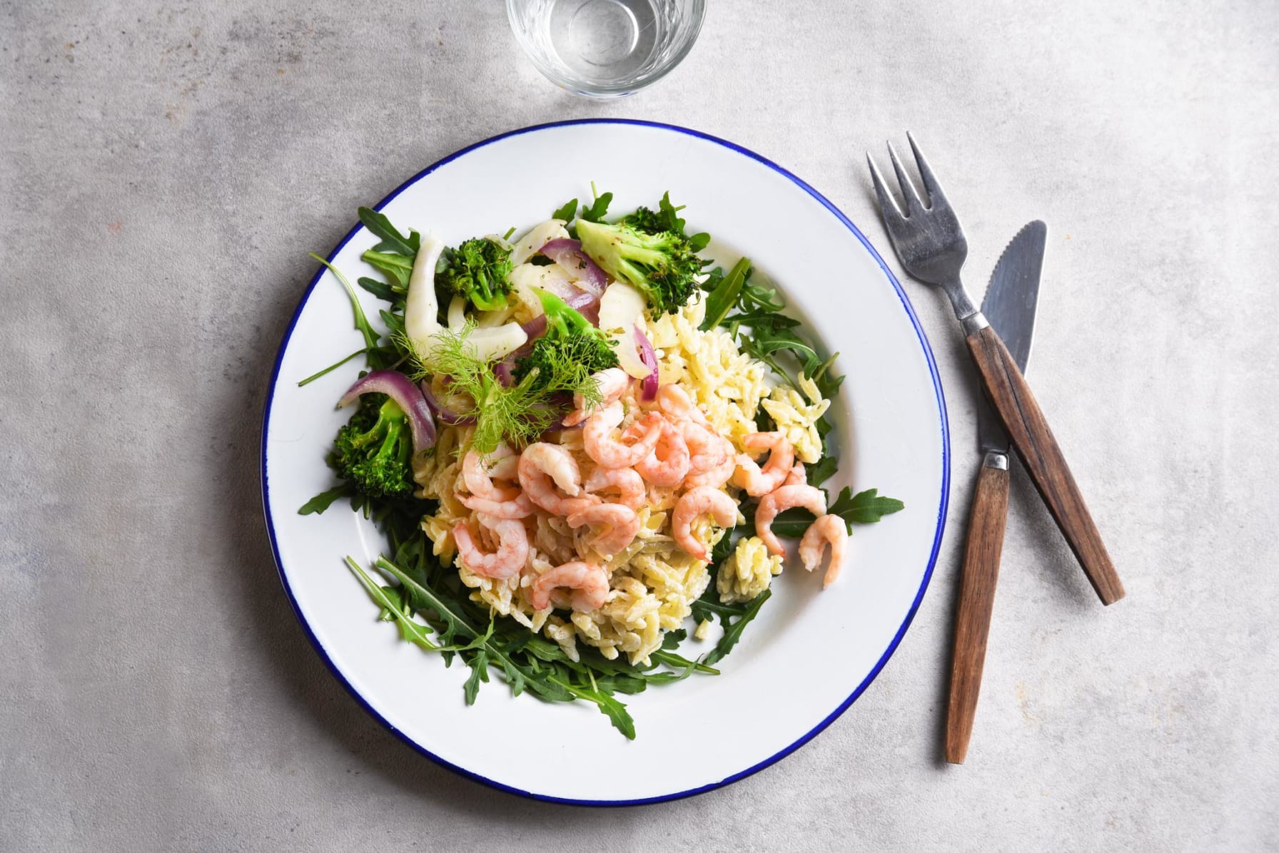 Krämig risoni med chiliräkor 