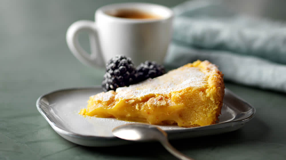 Vit kladdkaka med clementin