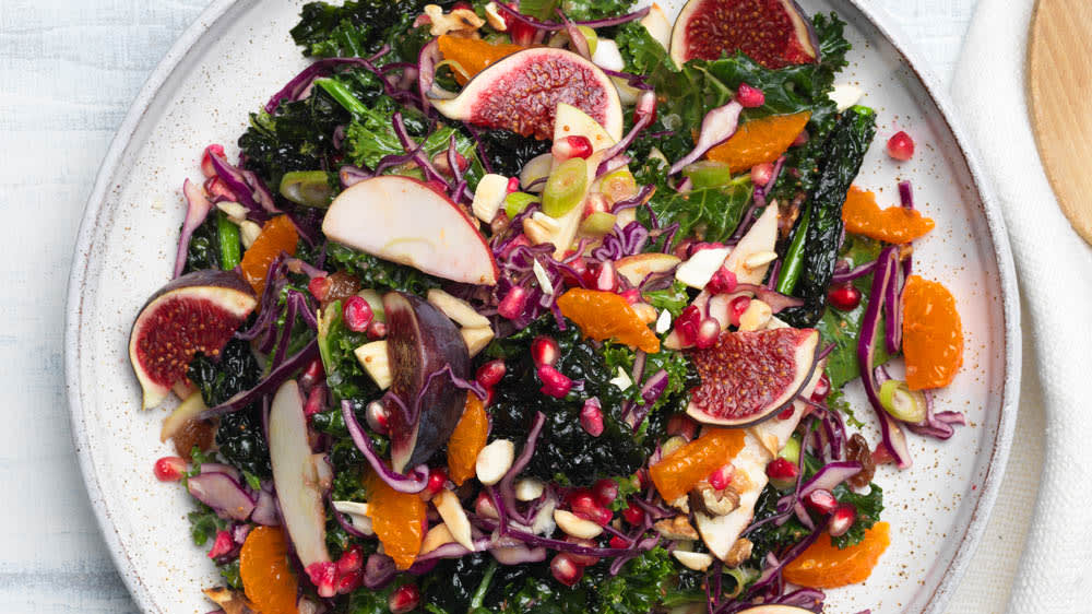 Krispig julsallad med fikondressing