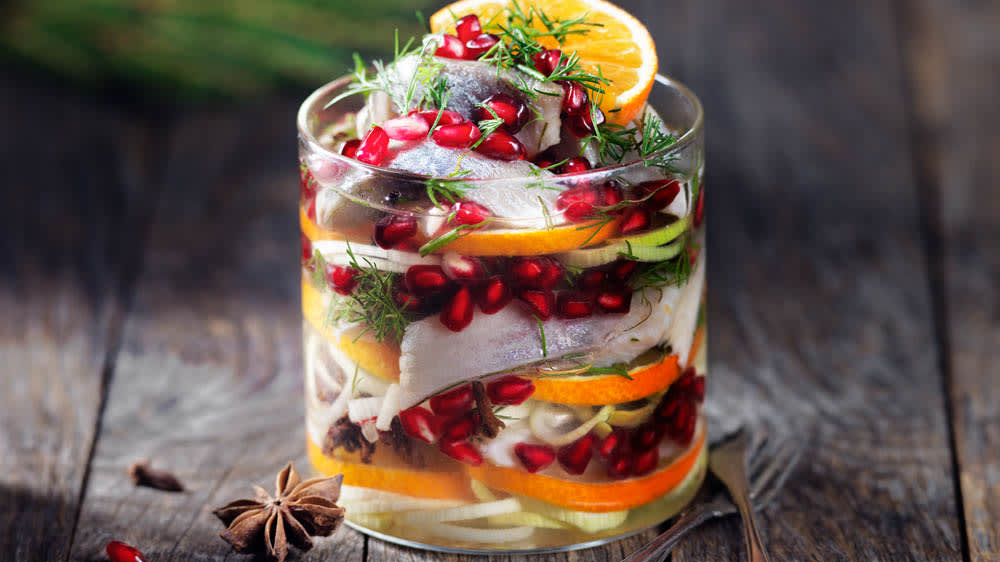 Mandarinsill med granatäpple