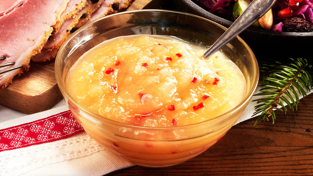 Vinkokt äppelmos med chili