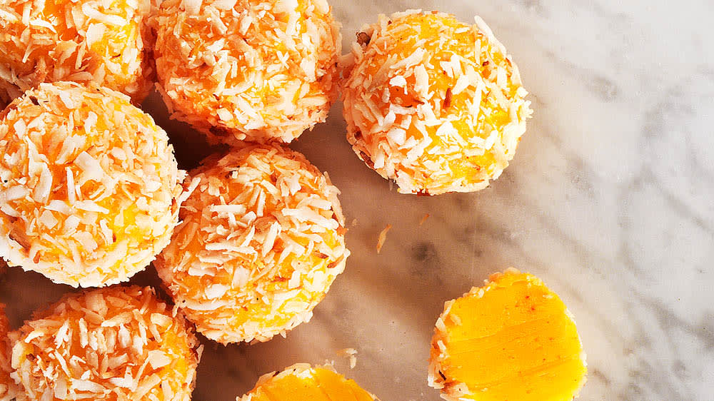 Vit saffranstryffel med kokos
