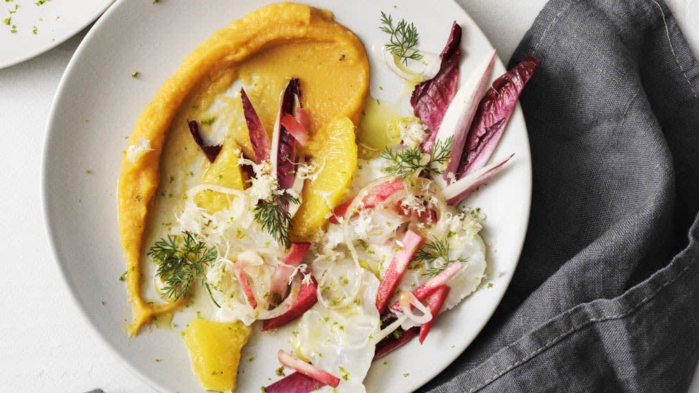 Säsongens ceviche på skreitorsk & citrus