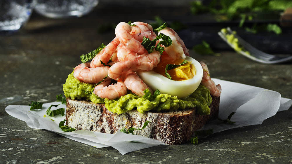 Ärtig räksmörgås