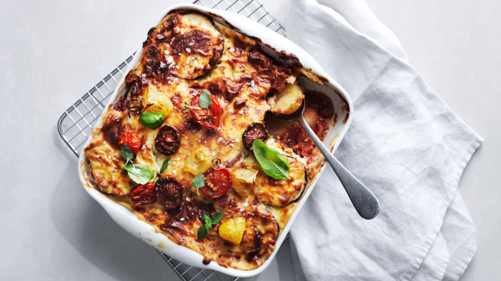 Moussaka med potatis & linser