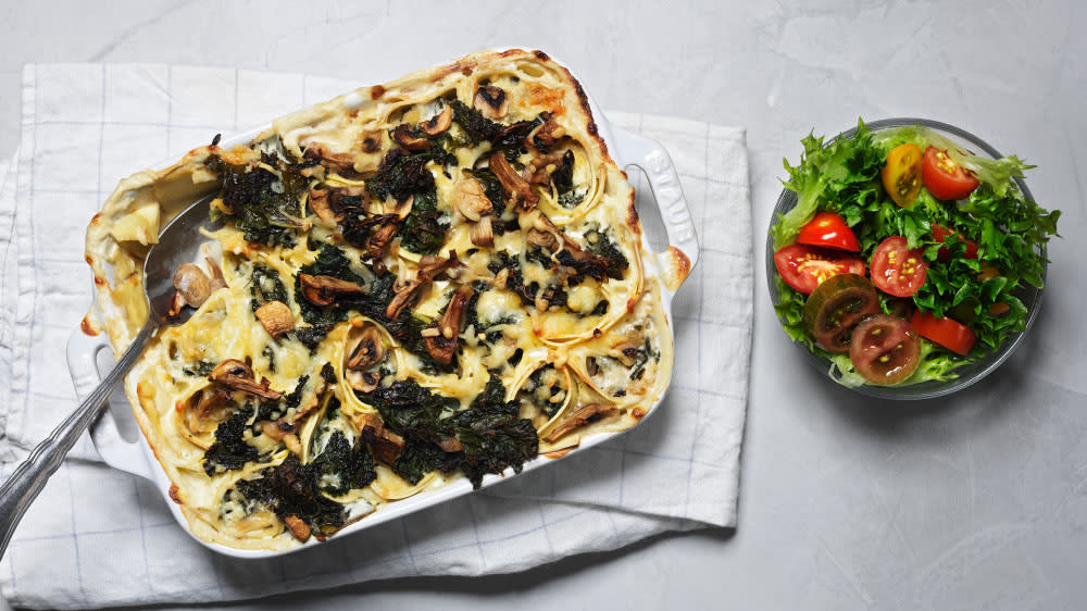 Svampdelizie med grönkål