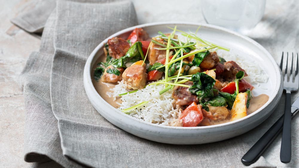 Halloumi paneer med spenat