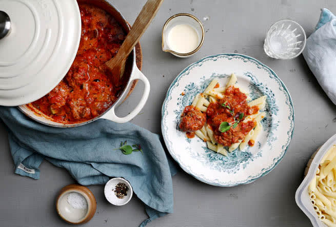 Franska frikadeller med ratatouille