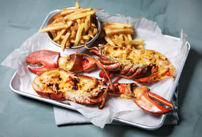 Gratinerad hummer med parmesan 