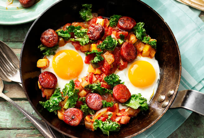 Huevos rancheros (ägg på ranchvis)