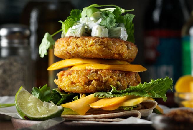 Linsburgare i chapatibröd