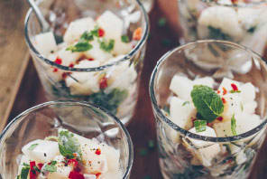 Melonsalsa med kokos och mynta