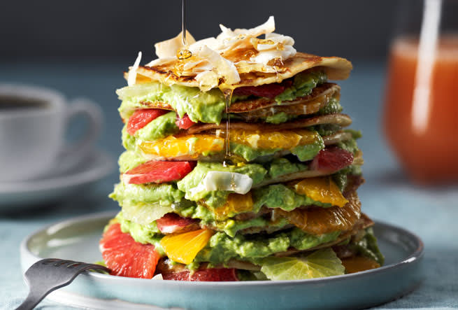 Plättar med avokadokräm & citrus