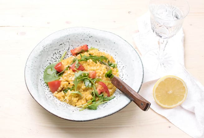 Risotto med butternut, hackad mandel och parmesan