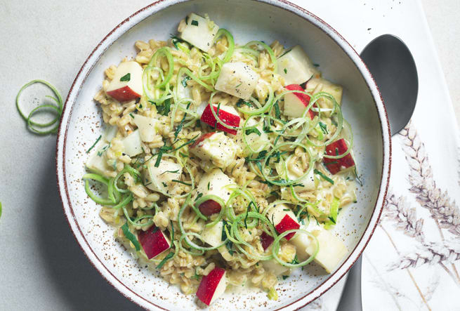 Risotto på kamutvete med rotselleri & äpple