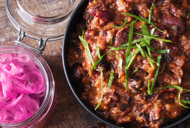 Smokey hot bönsalsa