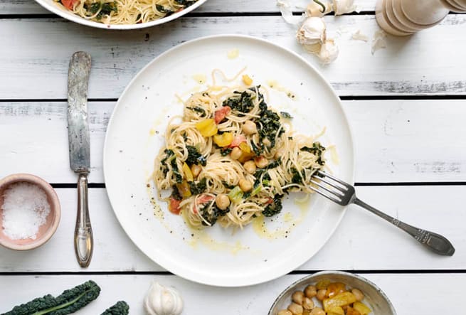 Gräddig svartkålspasta med chili