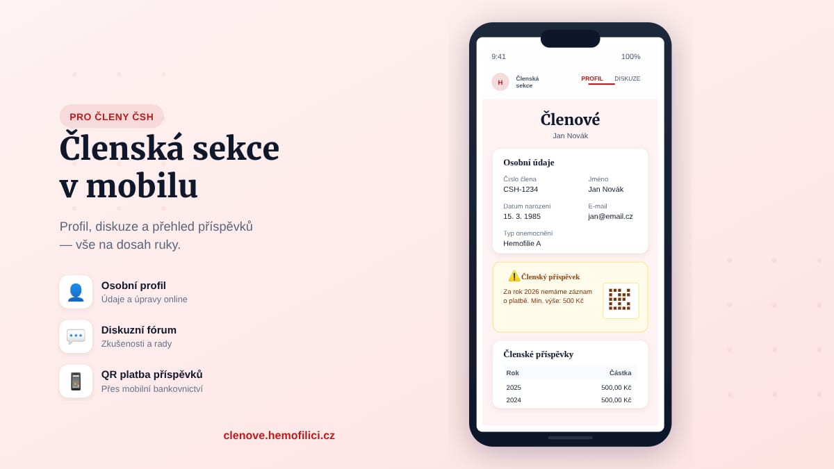 Nová členská sekce — profil, diskuze a příspěvky v prohlížeči i jako aplikace