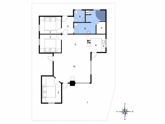 Grundriss Porsevej 2A, Henne Strand