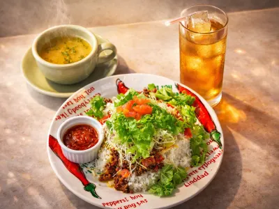 【Lunch】タコライス(Taco rice)　さらにドリンクスープ付き！！！【ランチセット】