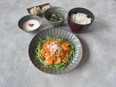 海老のチリソース中華膳