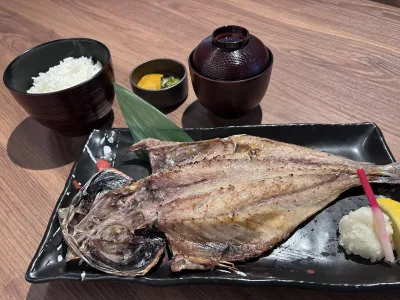 あじの開き干物　炭火焼魚膳 静岡県沼津直送