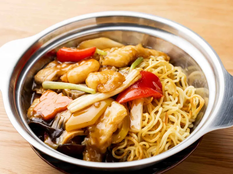 麵飯料理　五目あんかけ焼きそば