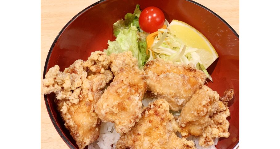 宮崎若鶏のジューシーから揚げ丼	 	