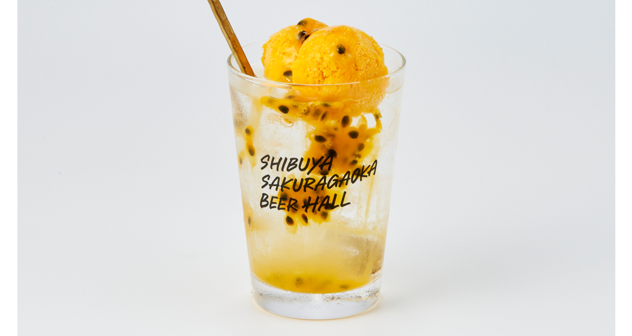 「白酒ハイボール」マンゴーアイスパッションソース