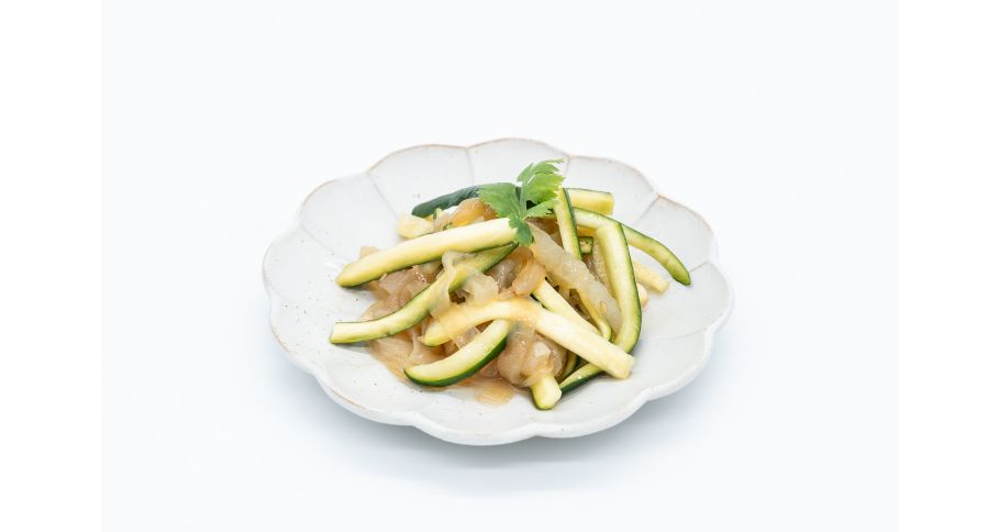 中華クラゲとズッキーニの和物