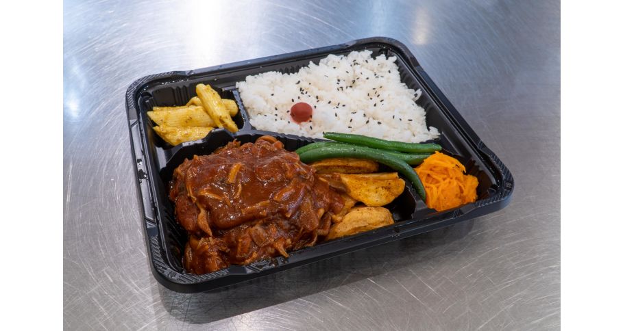 ハンバーグ森の木の子の狩人風弁当