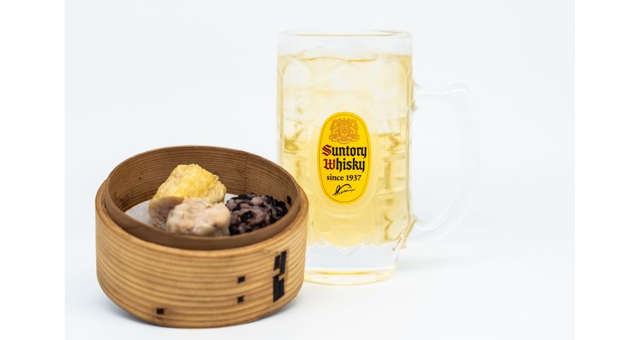 メガジョッキの角ハイと焼売セット