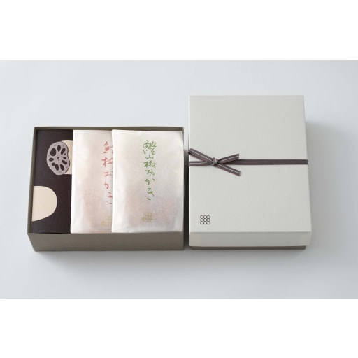 紫野和久傳 丸の内店 | 蓮もち・鱧おかき2種詰め合わせ | TANOMO GIFT