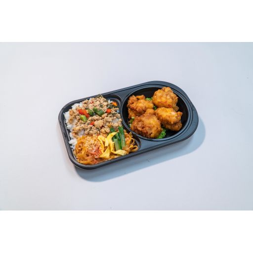 ガパオとトムヤム風唐揚げ弁当-0