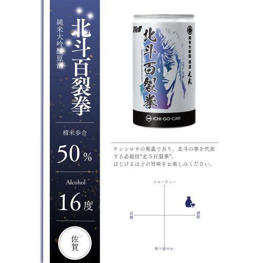 サービス終了】ICHI-GO-CAN | 純米大吟醸原酒 北斗百裂拳 一合缶