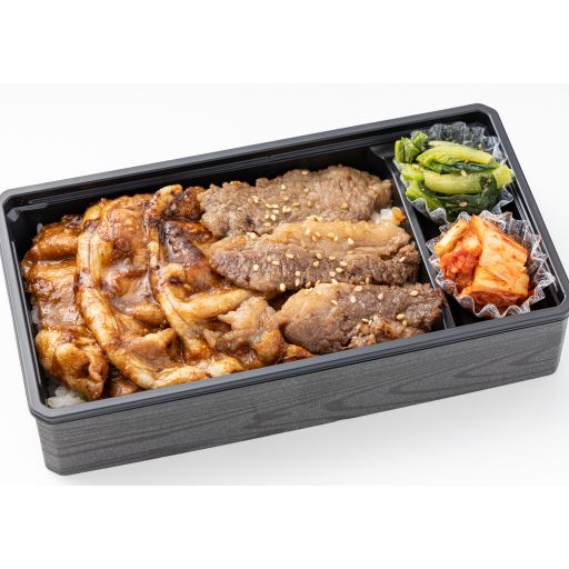 牛カルビと多幸豚弁当-0