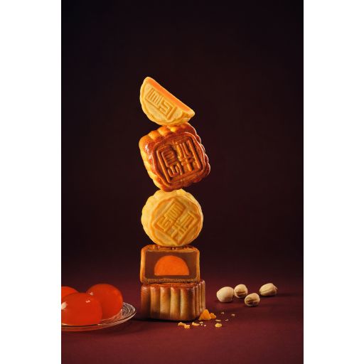 ペニンシュラ】ミニ月餅（エッグカスタード＆蓮の実白あん）計8個入