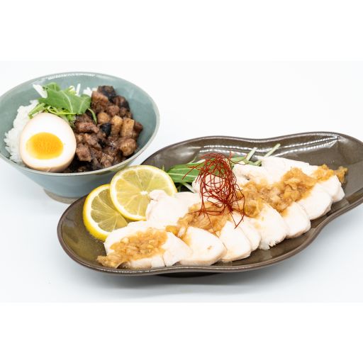 (数量限定)蒸し鶏のカオマンガイ風 ミニルーロー飯セット-0