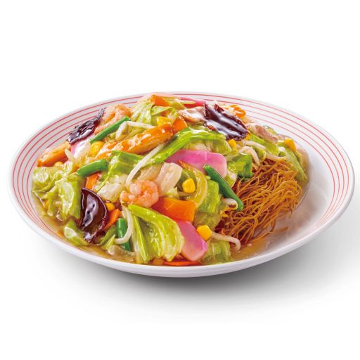 【麺少なめ】野菜たっぷり皿うどん-0