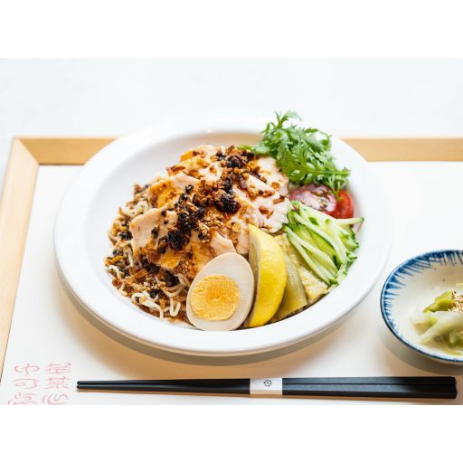 【数量限定】よだれ鶏と自家製ラー油の冷やし中華麺　カラアゲセット-0