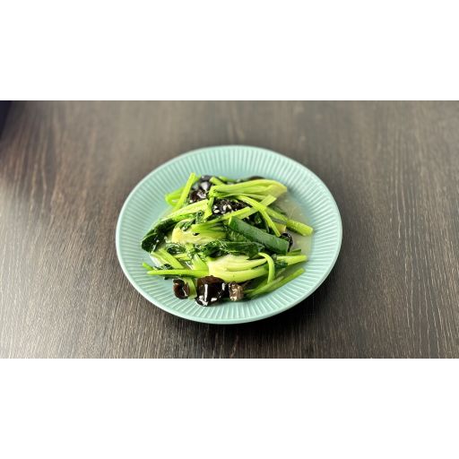 青野菜の塩味炒め-0