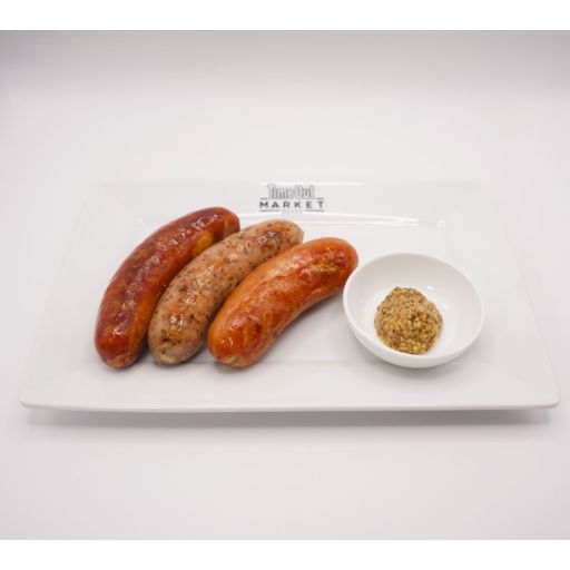3種の粗挽きソーセージ（バジル・プレーン・チョリソー）-0