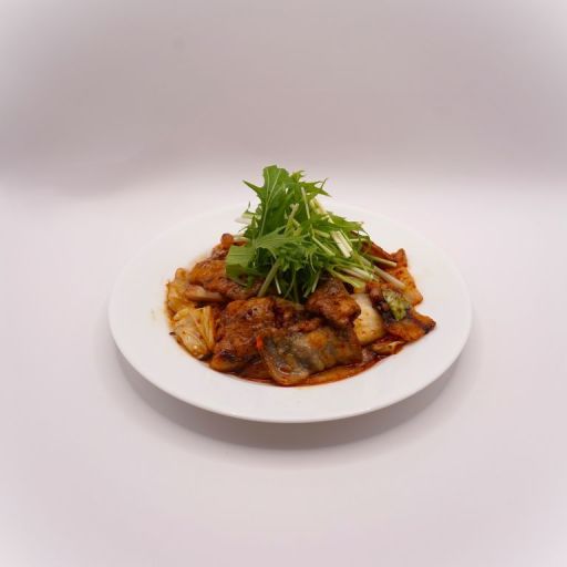 黒豚バラ肉のキムチ炒め-0