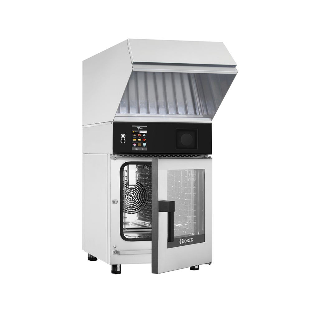 Giorik Mini Touch Injection Electric Combi Oven & Ventless Hood 6 x 1