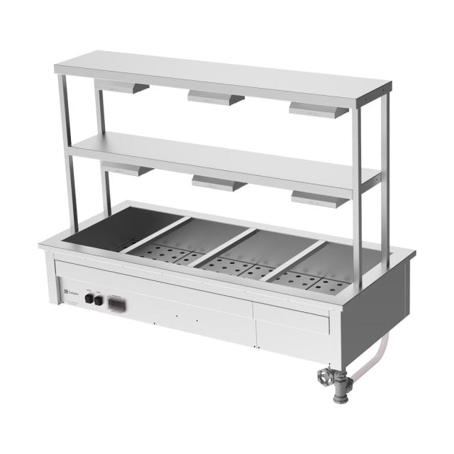 Culinaire Drop In Bain Marie with Double Gantry & Heat Lamps