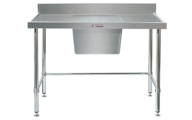 Simply Stainless Sink Bench with Splashback SS05