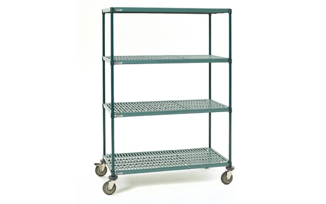 Metro Super Erecta PRO Polymer Mat Shelving - MOBILE 4 Tier