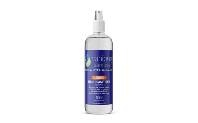 Sanipure Alcohol Free Hand Sanitiser 125mL Spray HSLX.SP125M.S